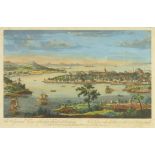 General view of the city Constantinople, 19th century hand coloured print, printed with Bowles &