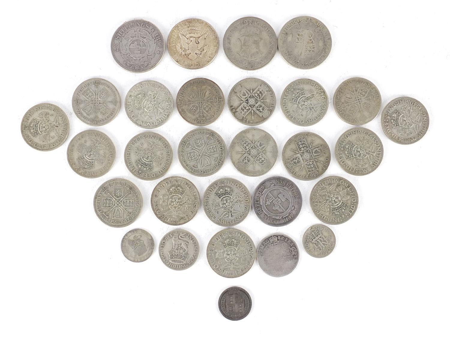 British pre-decimal coins including two shillings, 290g :For Further Condition Reports Please