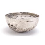 Chinese silver coloured metal scroll weight, 6.5cm in diameter :For Further Condition Reports Please