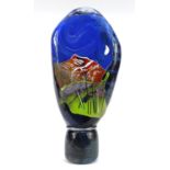 Large colourful glass sculpture of Uluru by James Carcass, etched and marked and dated 1991 to the