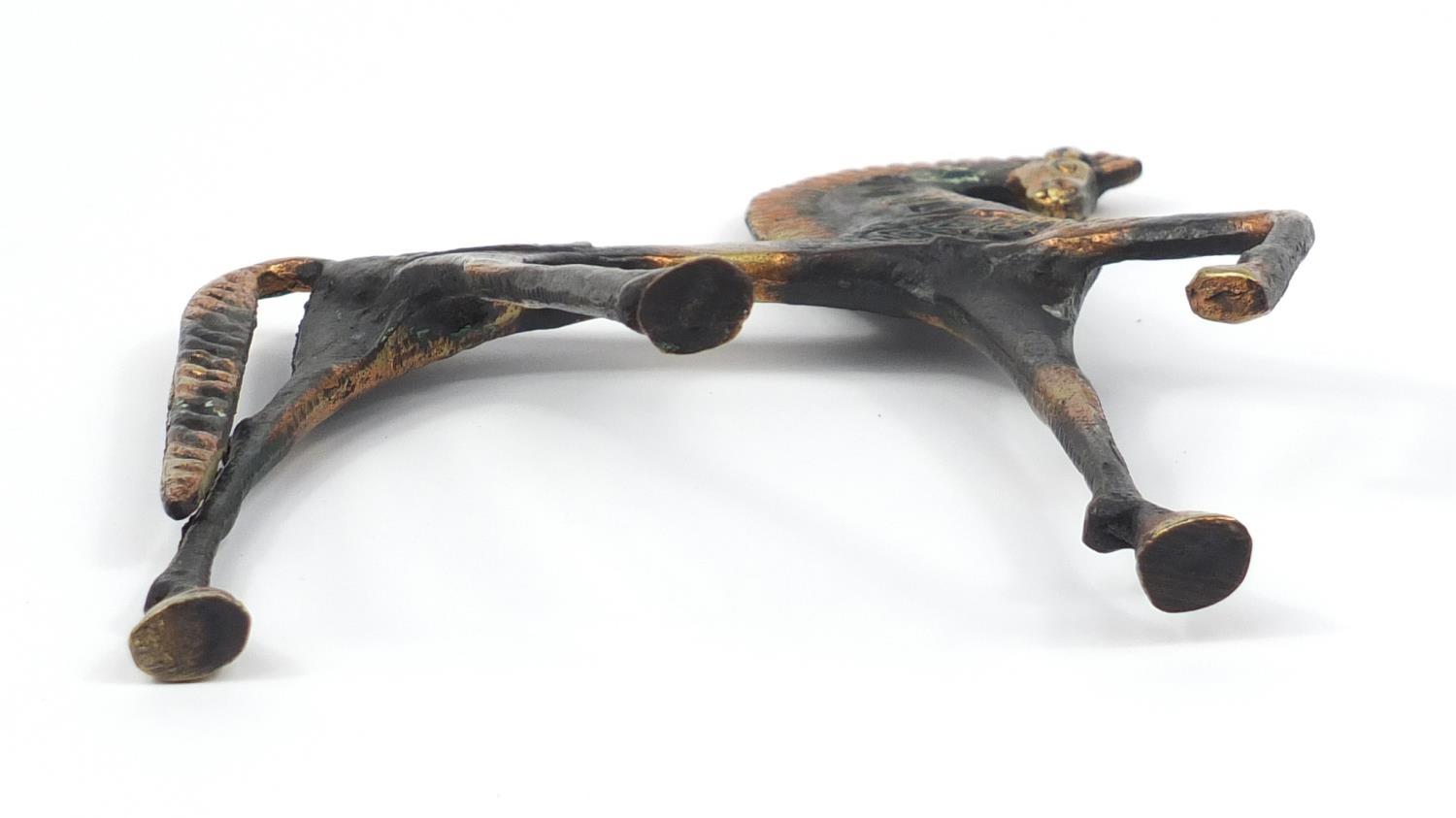 Modernist Italian bronzed horse, 27cm high :For Further Condition Reports Please Visit Our - Image 3 of 3