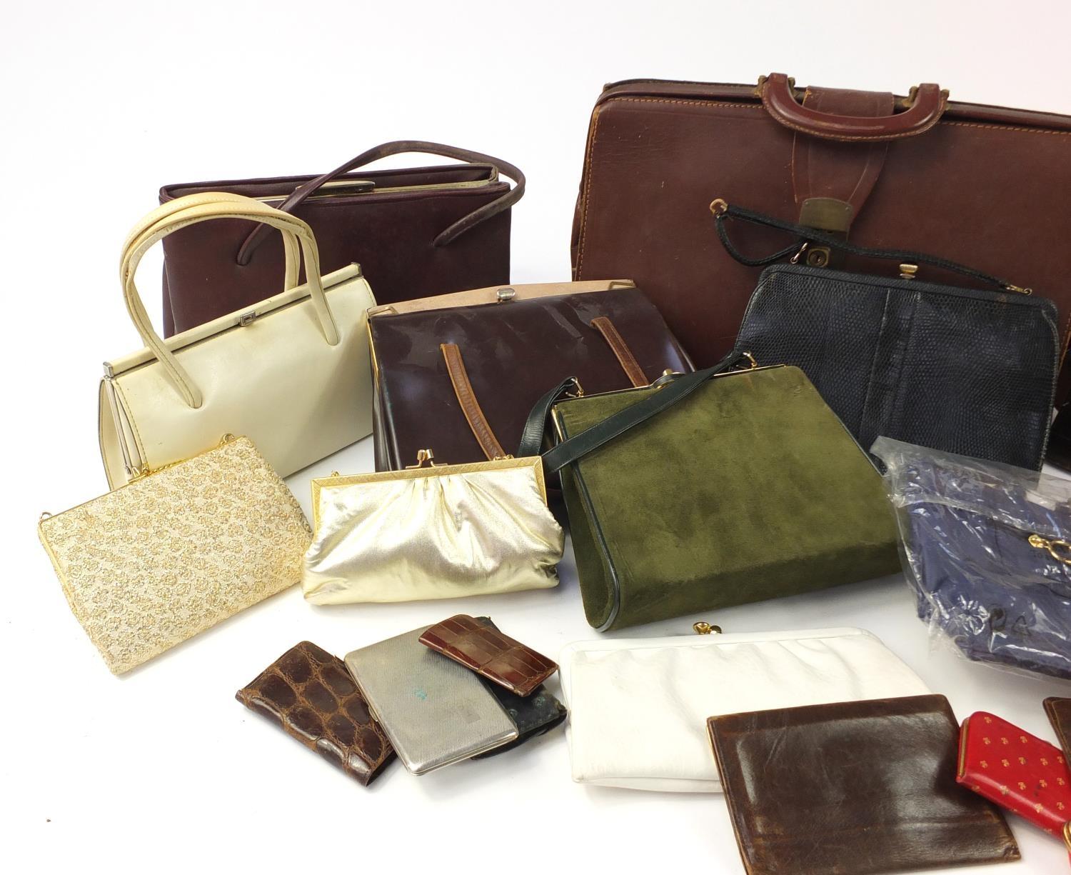 Mostly vintage ladies handbags, clutch bags and briefcases :For Further Condition Reports Please - Image 2 of 4