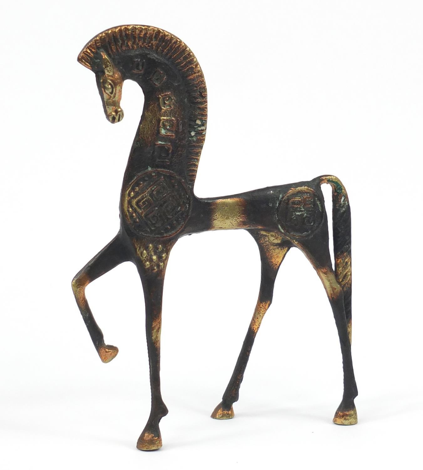 Modernist Italian bronzed horse, 27cm high :For Further Condition Reports Please Visit Our