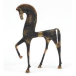 Modernist Italian bronzed horse, 27cm high :For Further Condition Reports Please Visit Our