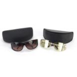 Two pairs of sunglasses with cases comprising Dolce & Gabbana and Bruce Oldfield :For Further