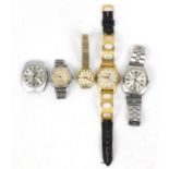 Five vintage wristwatches including West End watch Co, Rotary and Accurist :For Further Condition