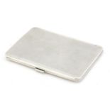 Rectangular silver cigarette case with engine turned decoration, W N Ltd, Birmingham 1835, 12.5cm