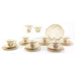 Art Deco Burslem 'Moorland' six place tea service :For Further Condition Reports Please Visit Our