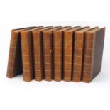 Eight leather bound hardback books comprising Old and New London by Cassell & Company, volumes one
