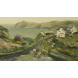 Chris Hoggett - Aber Eiddy Bay, watercolour, mounted and framed, 36cm x 21cm :For Further