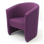 Orangebox Brook 01 tub chair with purple upholstery, 76cm high :For Further Condition Reports Please