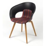 Swedish Deli KS-161 chair by Skandiform with striped upholstery, 82cm high :For Further Condition