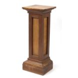 Oak pedestal, 106cm H x 40.5cm W x 37cm D :For Further Condition Reports Please Visit Our Website-