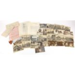 Edwardian and later ephemera including wartime letters and postcards :For Further Condition