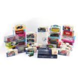 Collection of die cast vehicles including Great British Classics, Concorde, Mini Cooper and the