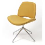 Contemporary Frovi Era swivel chair with yellow upholstery, 81cm high :For Further Condition Reports