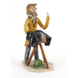 French pottery model of a photographer by Lucien Neuquelman Paris, 24cm high :For Further