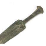 Islamic patinated bronze short sword, 45.5cm in length :For Further Condition Reports Please Visit