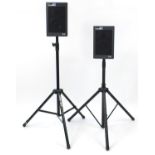 Two Explorer Anchor stage speakers including Active model PA-2500W, with tripod stands :For