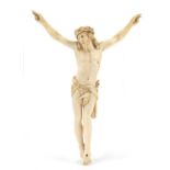Good antique carved ivory Corpus Christi, 20.5cm high :For Further Condition Reports Please Visit