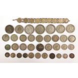 British and world coinage, mostly pre-1947 including half crowns and shillings, 213.0g :For