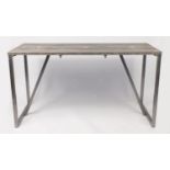Frovi industrial high top table, 104.5cm H x 190cm W x 70cm D :For Further Condition Reports