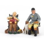 Two Royal Doulton figures comprising the Huntsman HN2492 and the Toymaker HN2250, the largest 20cm