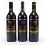 Three bottles of 1986 Chateau Certan-Giraud Pomerol red wine :For Further Condition Reports Please