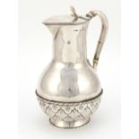 Gothic revival silver jug by John Hardman, in the style of Augustus Pugin, Birmingham 1864, 18cm