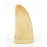 Ivory sperm wales tooth, 10.5cm high :For Further Condition Reports Please Visit Our Website-