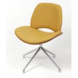 Contemporary Frovi Era swivel chair with yellow upholstery, 81cm high :For Further Condition Reports