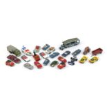 Vintage Dinky and Corgi die cast vehicles including Aveling Barford diesel roller and Coastguard