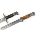 German military interest S/176G bayonet and a German made Swiss M1899 example by Waffenfabrik
