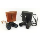 Two pairs of Japanese binoculars with cases comprising Trentor 12x50 and Swift Skipper NKII 7x50 :