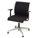 Contemporary French Sarb swivel boardroom chair by Steelcase, 84cm high :For Further Condition