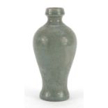 Chinese crackle glaze porcelain vase, character marks to the base, 19cm high :For Further