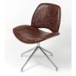 Contemporary Frovi Era swivel chair with leather upholstery, 81cm high :For Further Condition