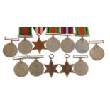 Twelve British military World War II medals including three stars :For Further Condition Reports