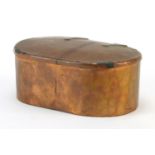 Swedish Arts & Crafts copper box with hinged lid impressed Handarbete, 12cm wide :For Further