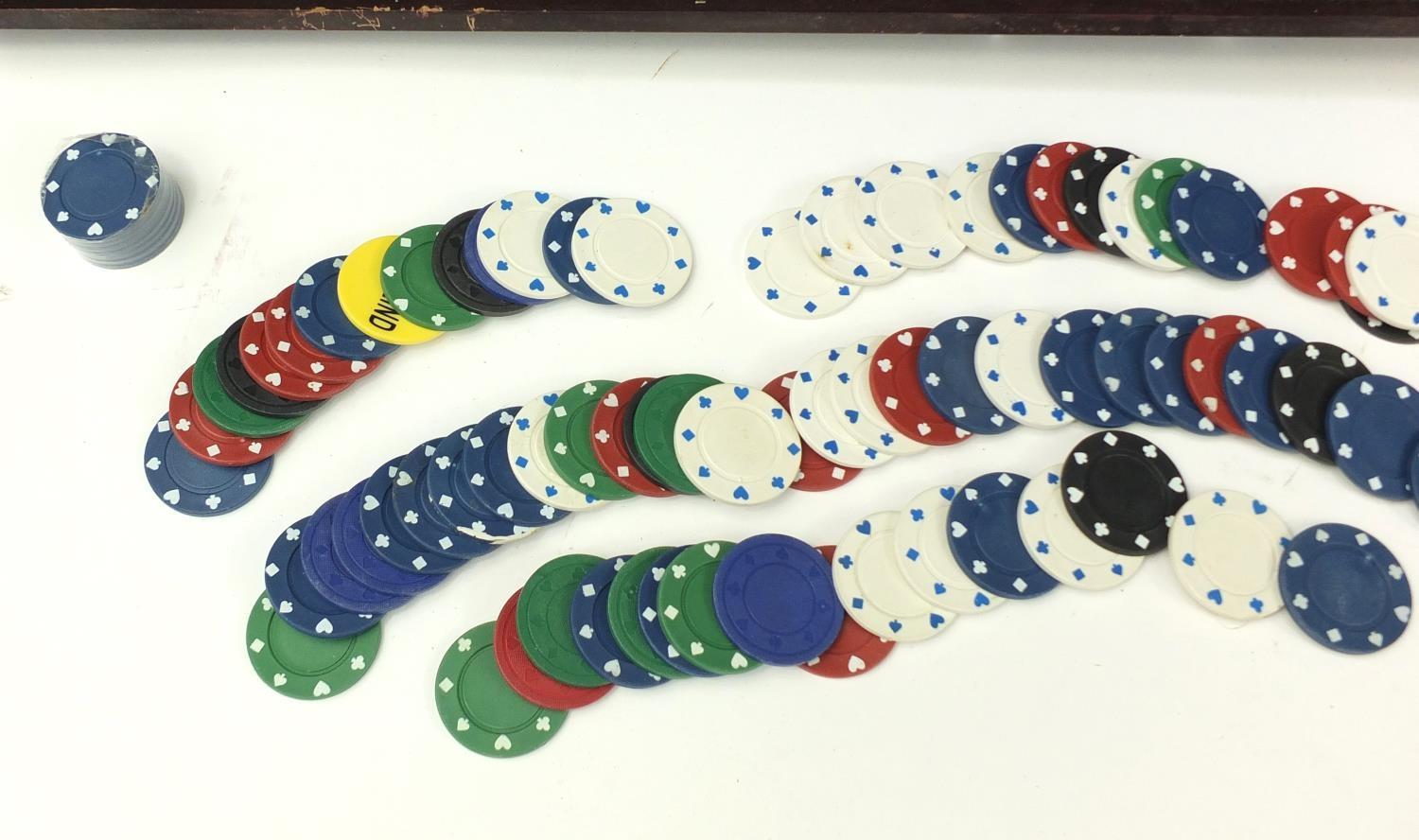 Blackjack poker set with chips, 78cm wide :For Further Condition Reports Please Visit Our Website- - Image 6 of 11