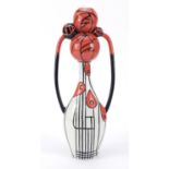 Lorna Bailey Rennie Mackintosh design vase, limited edition 55/100, 39cm high :For Further Condition