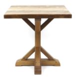 Hardwood centre table, 78.5cm H x 77cm W x 77cm D :For Further Condition Reports Please Visit Our
