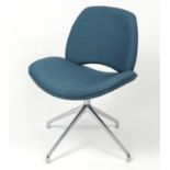 Contemporary Frovi Era swivel chair with blue upholstery, 81cm high :For Further Condition Reports