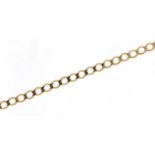 9ct gold curb link bracelet, 22cm in length, 4.0g :For Further Condition Reports Please Visit Our