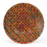 Poole Studio pottery 2000 charger by Janice Tchalenko, limited edition 1/1, 41.5cm in diameter :