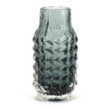 Whitefriars pineapple glass vase in willow, designed by Geoffrey Baxter, 17.5cm high :For Further