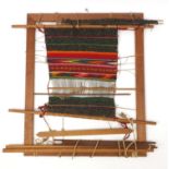 Wood framed loom, 92cm x 90cm :For Further Condition Reports Please Visit Our Website- Updated