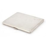 George VI silver cigarette case with engine turned decoration, by John Henry Wynn Ltd, Birmingham