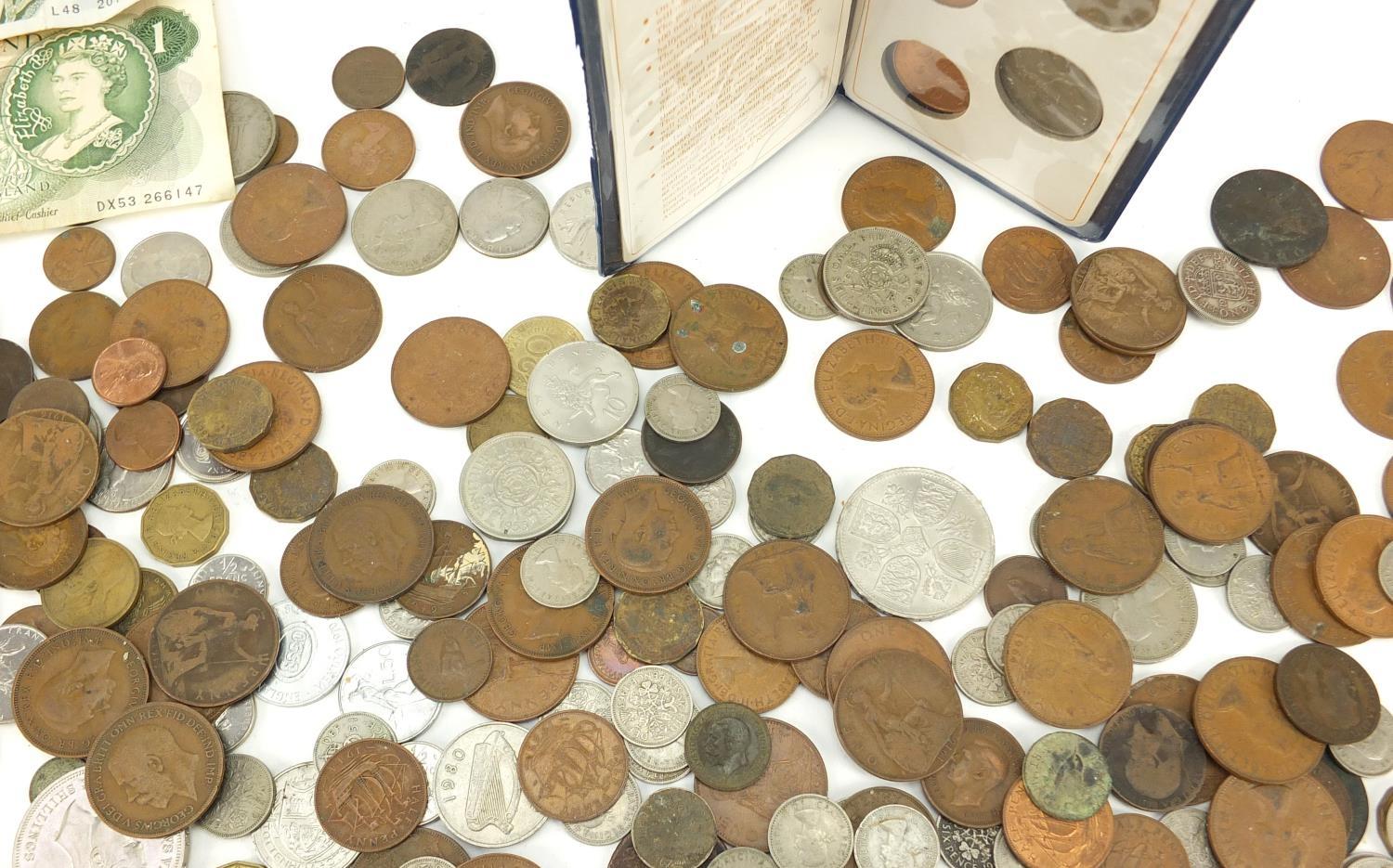 Antique and later British and world coinage and bank notes including crowns :For Further Condition - Image 5 of 8