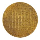 Late 18th century calendar coin, detailing various Royal birthdays, dated 1795, 4cm in diameter,